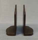 Vtg. Wire-haired Fox Terrier Cast Iron Bookends Connecticut Foundry 1929