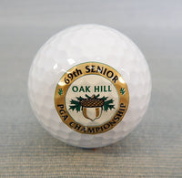 Oak Hill 69th Senior PGA Championship Golf Ball, Unstruck