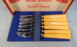 Sheffield Cutlery Steak Knives with Bakelite Handles - Set of 6