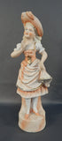 Vintage 12" German Bisque Lady Figurine