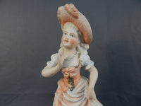 Vintage 12" German Bisque Lady Figurine