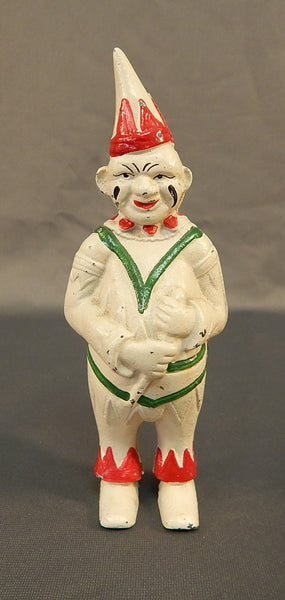 Vintage Cast Iron Clown Piggy Bank