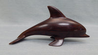 Hand-Carved Wood Dolphin Figurine