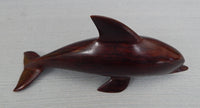 Hand-Carved Wood Dolphin Figurine