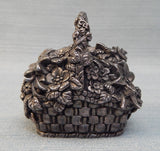 Reed & Barton Basket of Roses Silver Plate Music Box