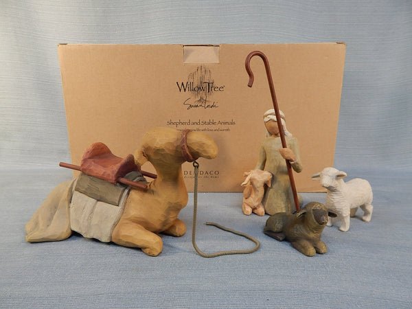 Willow Tree Shepherd and Stable Animals