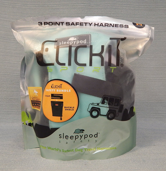 SleepyPod ClickIt Sport 3-Point Car Harness for Dogs - Medium