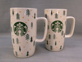 2019 Starbucks 16 oz. Pine Trees Mugs - Set of 2