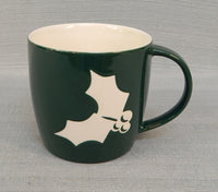 Starbucks 2011 Dark Green Holly Mugs - Set of 2