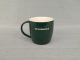 Starbucks 2011 Dark Green Holly Mugs - Set of 2