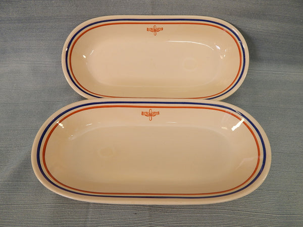 U.S. Army Air Corp Carr China Platters - Set of 2 - RARE!