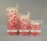 Lucid Liquid Red Polka Dots Candle Set - 5 Refillable Candles + Liquid - Brand New!