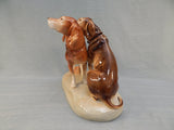 Vintage Royal Dux Hunting Dogs Figurine