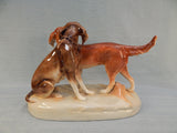 Vintage Royal Dux Hunting Dogs Figurine