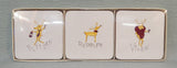 Pottery Barn Reindeer Cork Coasters -Set of 9 - Like New!