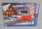 1000 Piece Christmas VW Bus Eurographics Puzzle - Brand New!