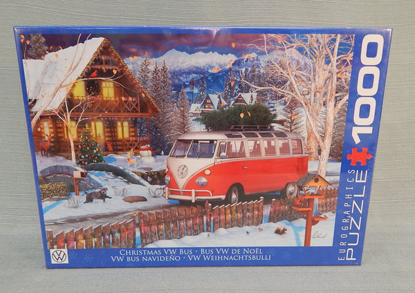 1000 Piece Christmas VW Bus Eurographics Puzzle - Brand New!