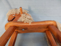 21" Wooden Rocking Horse with Yarn Mane and Tail