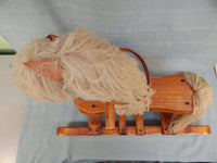 21" Wooden Rocking Horse with Yarn Mane and Tail