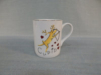 Pottery Barn Reindeer Mugs - Set of 4 (Comet, Cupid, Donner & Blitzen)