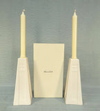 Belleek Ireland Inspired Art Deco Candlesticks - Lot of 2 - Like New!