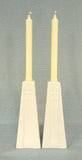 Belleek Ireland Inspired Art Deco Candlesticks - Lot of 2 - Like New!