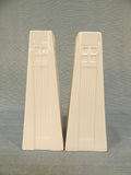 Belleek Ireland Inspired Art Deco Candlesticks - Lot of 2 - Like New!