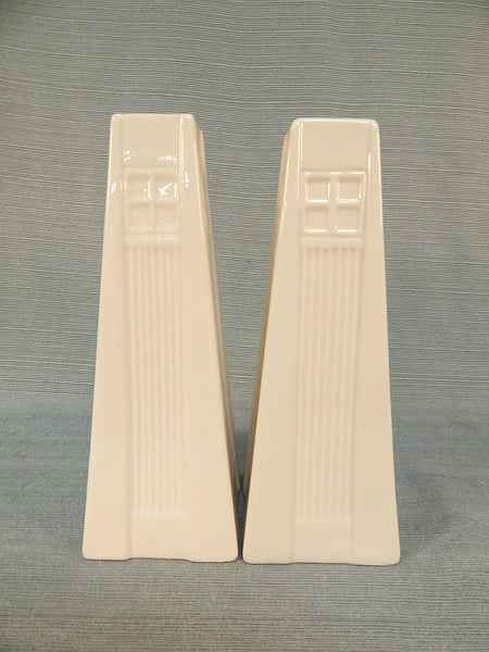 Belleek Ireland Inspired Art Deco Candlesticks - Lot of 2 - Like New!