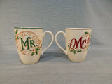 Lenox Holiday Mr. and Mrs. Mugs - Brand New!