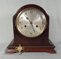 Antique Junghans Germany Mantel Desk Clock with Pendulum and Key