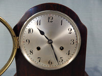 Antique Junghans Germany Mantel Desk Clock with Pendulum and Key