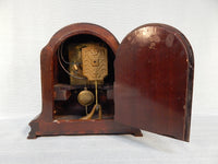 Antique Junghans Germany Mantel Desk Clock with Pendulum and Key