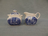 Liberty Blue Historic Colonial Scenes Sugar and Creamer