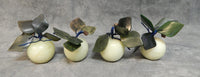 4 Jade-Color Stone Apples