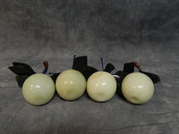 4 Jade-Color Stone Apples