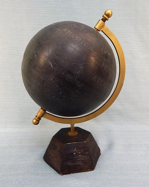 Globe Gulliver 7" Brass Globe on Wood Stand