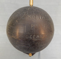 Globe Gulliver 7" Brass Globe on Wood Stand
