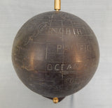 Globe Gulliver 7" Brass Globe on Wood Stand