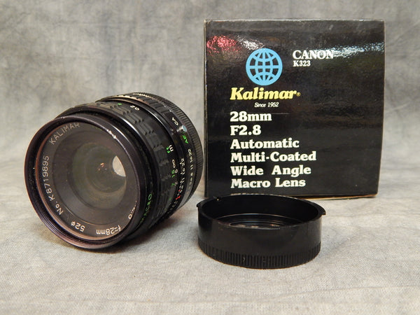 Canon Kalimar 28mm Wide Angle Macro Lens - Very Good Condition