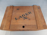 Vintage Schlitz Lager X Wood Crate w/Lid, Gideon, Missouri
