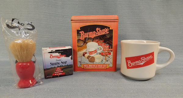 Burma-Shave Mug, Brush and Soap Set