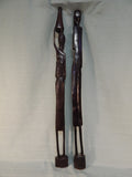 African Couple Carved Wood Figures