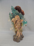 Grizzly Bears Catching Salmon at Falls 17" Sculpture
