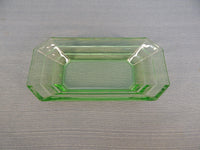 Green Uranium Glass Serving Pieces - Set of 3