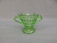 Green Uranium Glass Serving Pieces - Set of 3