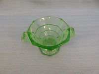 Green Uranium Glass Serving Pieces - Set of 3
