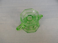Green Uranium Glass Serving Pieces - Set of 3