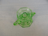 Green Uranium Glass Serving Pieces - Set of 3