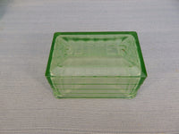 Green Uranium Glass Serving Pieces - Set of 3