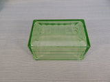 Green Uranium Glass Serving Pieces - Set of 3